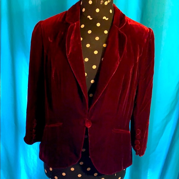 Ann Taylor Jackets & Blazers - Velvet Red Jacket 12p
